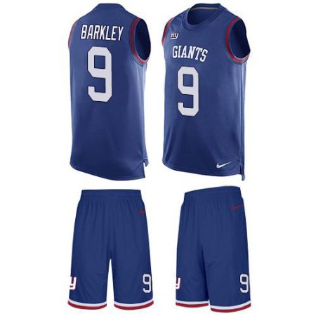 Giants #9 Matt Barkley Royal Blue Team Color Men's Stitched NFL Limited Tank Top Suit Jersey