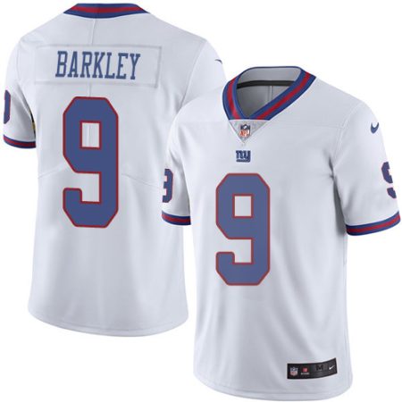 Giants #9 Matt Barkley White Men's Stitched NFL Limited Rush Jersey