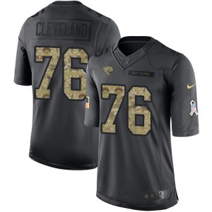 Jaguars #76 Ezra Cleveland Black Men's Stitched NFL Limited 2024 Salute To Service Jersey