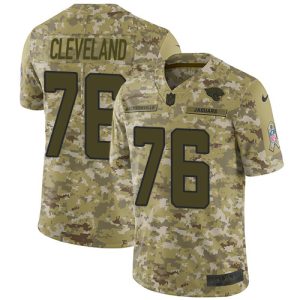 Jaguars #76 Ezra Cleveland Camo Men's Stitched NFL Limited 2024 Salute To Service Jersey