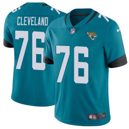 Jaguars #76 Ezra Cleveland Teal Green Alternate Men's Stitched NFL Vapor Untouchable Limited Jersey