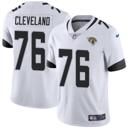 wholesale Jaguars #76 Ezra Cleveland White Men's Stitched NFL Vapor Untouchable Limited Jersey