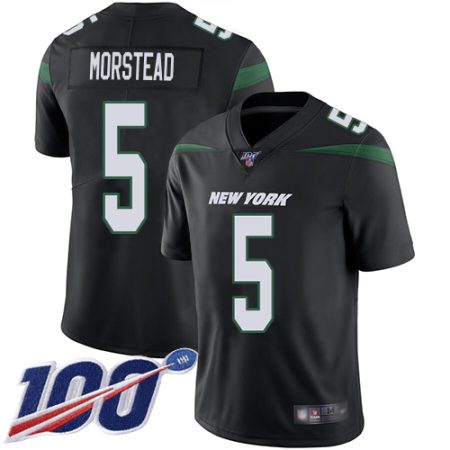 Jets #5 Thomas Morstead Black Alternate Men's Stitched NFL 100th Season Vapor Untouchable Limited Jersey