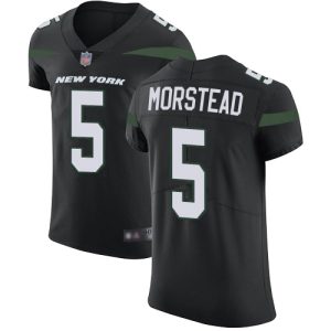 Jets #5 Thomas Morstead Black Alternate Men's Stitched NFL New Elite Jersey