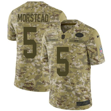 Jets #5 Thomas Morstead Camo Men's Stitched NFL Limited 2024 Salute To Service Jersey