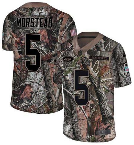 cheap Jets #5 Thomas Morstead Camo Men's Stitched NFL Limited Rush Realtree Jersey