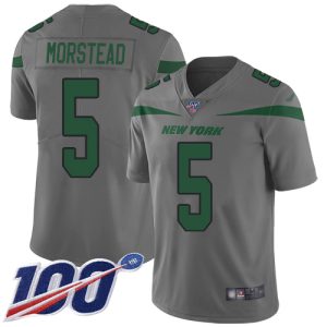 wholesale Jets #5 Thomas Morstead Gray Men's Stitched NFL Limited Inverted Legend 100th Season Jersey