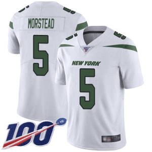 jets #5 thomas morstead white men's stitched nfl 100th season vapor limited wholesale jersey