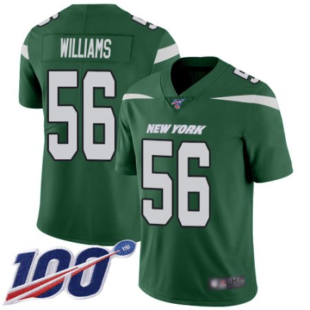 cheap Jets #56 Quincy Williams Green Team Color Men's Stitched NFL 100th Season Vapor Untouchable Limited Jersey