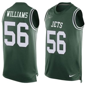 jets #56 quincy williams green team color men's stitched nfl limited tank top cheap jersey