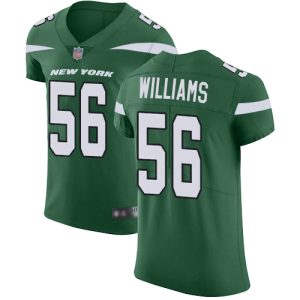 jets #56 quincy williams green team color men's stitched nfl vapor untouchable elite wholesale jersey