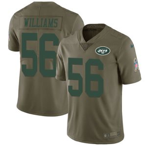 Jets #56 Quincy Williams Olive Men's Stitched NFL Limited 2024 Salute To Service Jersey