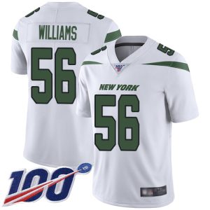 Jets #56 Quincy Williams White Men's Stitched NFL 100th Season Vapor Untouchable Limited Jersey