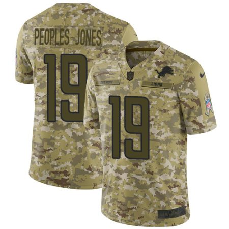 Lions #19 Donovan Peoples-Jones Camo Men's Stitched NFL Limited 2024 Salute To Service Jersey