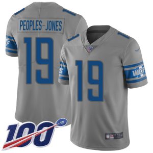 lions #19 donovan peoples-jones gray men's stitched nfl limited inverted legend 100th season cheap jersey