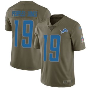 lions #19 donovan peoples-jones olive men's stitched nfl limited 2024 salute to service cheap jersey