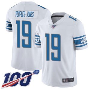 Lions #19 Donovan Peoples-Jones White Men's Stitched NFL 100th Season Vapor Untouchable Limited Jersey