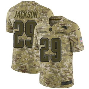 Patriots #29 J.C. Jackson Camo Men's Stitched NFL Limited 2024 Salute To Service Jersey