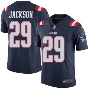 wholesale Patriots #29 J.C. Jackson Navy Blue Men's Stitched NFL Limited Rush Jersey