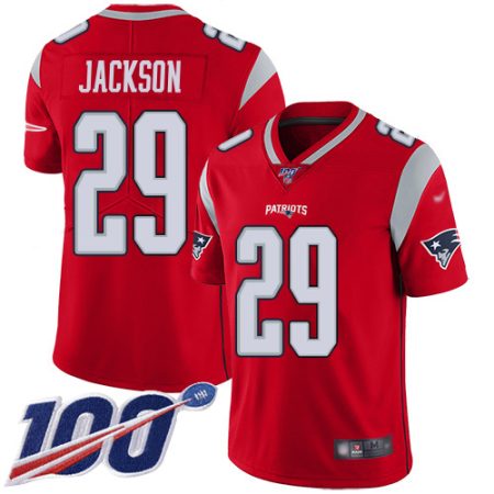 wholesale Patriots #29 J.C. Jackson Red Men's Stitched NFL Limited Inverted Legend 100th Season Jersey