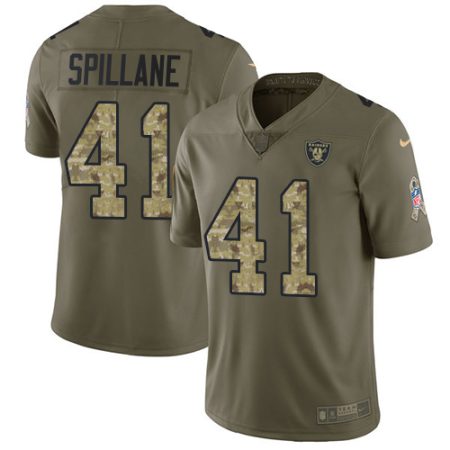 cheap Raiders #41 Robert Spillane Olive/Camo Men's Stitched NFL Limited 2024 Salute To Service Jersey