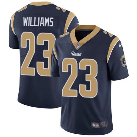 cheap Rams #23 Kyren Williams Navy Blue Team Color Men's Stitched NFL Vapor Untouchable Limited Jersey