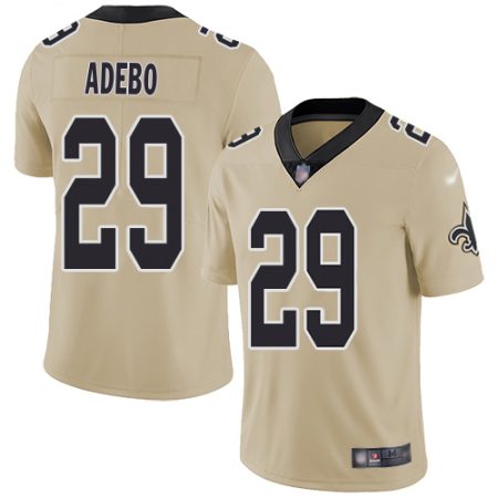 saints #29 paulson adebo gold men's stitched nfl limited inverted legend wholesale jersey