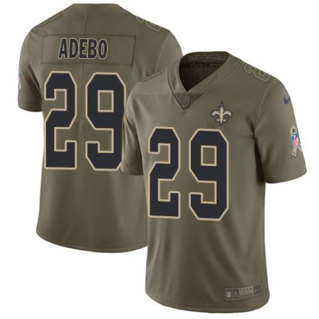 Saints #29 Paulson Adebo Olive Men's Stitched NFL Limited 2024 Salute To Service Jersey