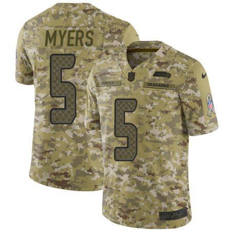 wholesale Seahawks #5 Jason Myers Camo Men's Stitched NFL Limited 2024 Salute To Service Jersey