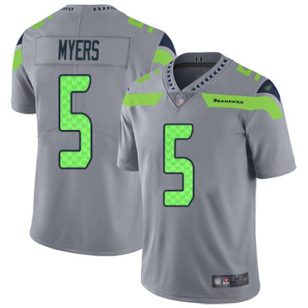 Seahawks #5 Jason Myers Gray Men's Stitched NFL Limited Inverted Legend Jersey