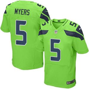 seahawks #5 jason myers green men's stitched nfl elite rush wholesale jersey