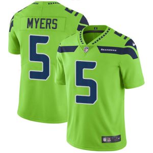 seahawks #5 jason myers green men's stitched nfl limited rush cheap jersey