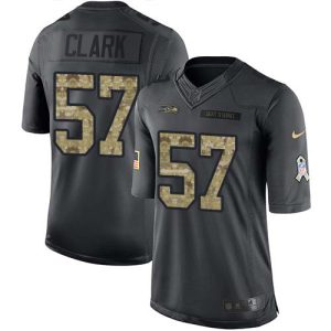 Seahawks #57 Frank Clark Black Men's Stitched NFL Limited 2024 Salute to Service Jersey