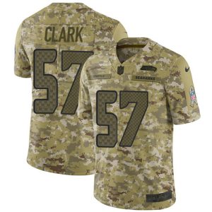 seahawks #57 frank clark camo men's stitched nfl limited 2024 salute to service wholesale jersey