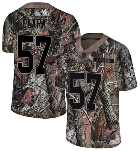 Seahawks #57 Frank Clark Camo Men's Stitched NFL Limited Rush Realtree Jersey