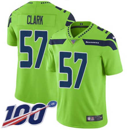 wholesale Seahawks #57 Frank Clark Green Men's Stitched NFL Limited Rush 100th Season Jersey