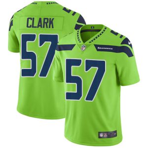 Seahawks #57 Frank Clark Green Men's Stitched NFL Limited Rush Jersey