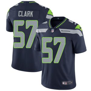 Seahawks #57 Frank Clark Steel Blue Team Color Men's Stitched NFL Vapor Untouchable Limited Jersey