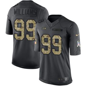 Seahawks #99 Leonard Williams Black Men's Stitched NFL Limited 2024 Salute to Service Jersey