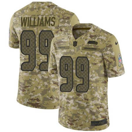 Seahawks #99 Leonard Williams Camo Men's Stitched NFL Limited 2024 Salute To Service Jersey