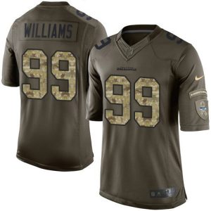 wholesale Seahawks #99 Leonard Williams Green Men's Stitched NFL Limited 2024 Salute To Service Jersey