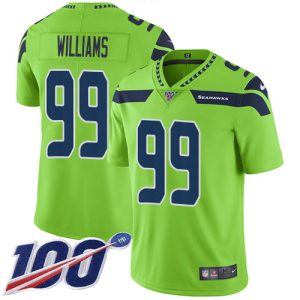 Seahawks #99 Leonard Williams Green Men's Stitched NFL Limited Rush 100th Season Jersey