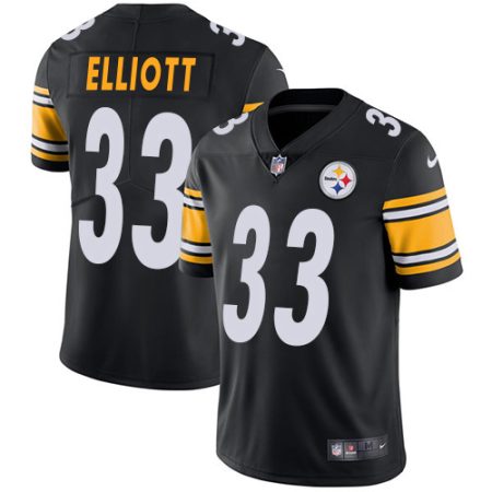 Steelers #33 Jalen Elliott Black Team Color Men's Stitched NFL Vapor Untouchable Limited Jersey