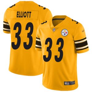 wholesale Steelers #33 Jalen Elliott Gold Men's Stitched NFL Limited Inverted Legend Jersey