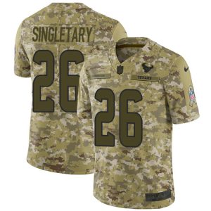 Texans #26 Devin Singletary Camo Men's Stitched NFL Limited 2024 Salute To Service Jersey