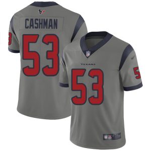 Texans #53 Blake Cashman Gray Men's Stitched NFL Limited Inverted Legend Jersey