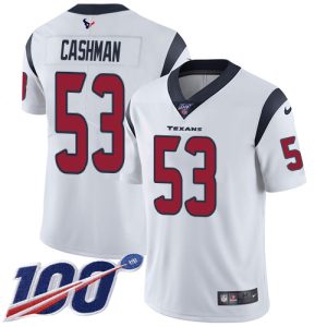 Texans #53 Blake Cashman White Men's Stitched NFL 100th Season Vapor Untouchable Limited Jersey