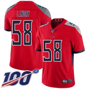 titans #58 harold landry red men's stitched nfl limited inverted legend 100th season wholesale jersey