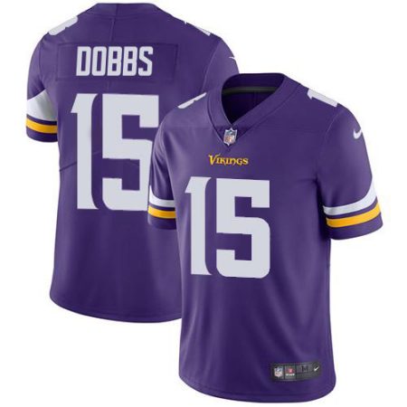 Vikings #15 Josh Dobbs Purple Team Color Men's Stitched NFL Vapor Untouchable Limited Jersey