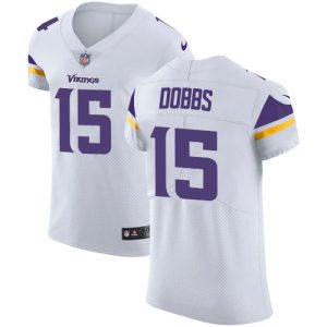 vikings #15 josh dobbs white men's stitched nfl new elite cheap jersey